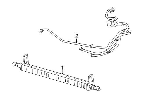 2003 Ford Taurus Power Steering Oil Cooler - Belts Diagram 2 - Thumbnail