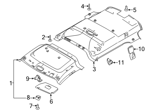 2017 Ford Transit Connect Interior Trim - Roof Diagram 5 - Thumbnail