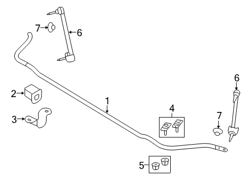 2022 Lincoln Navigator Stabilizer Bar & Components Diagram 5 - Thumbnail