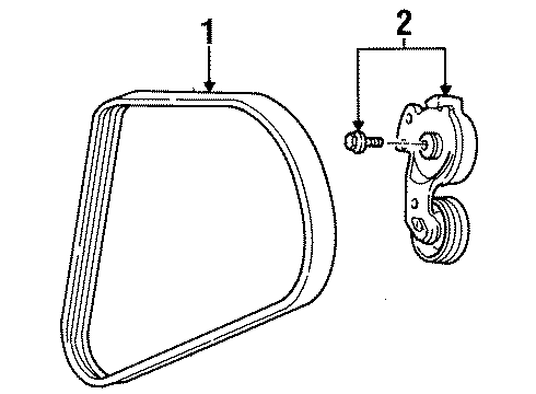 2000 Mercury Mystique Belts & Pulleys Diagram