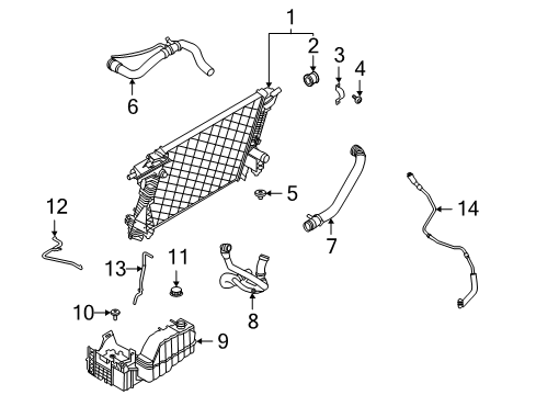 2021 Ford F-250 Super Duty Radiator & Components Diagram 4 - Thumbnail