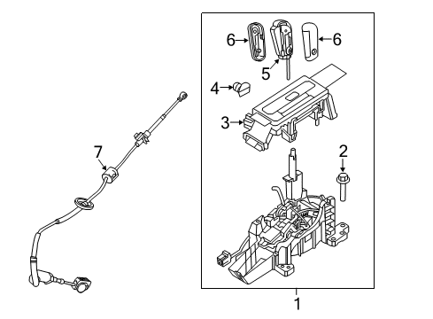 2012 Ford F-150 Shift Control Cable Diagram for BL3Z-7E395-C