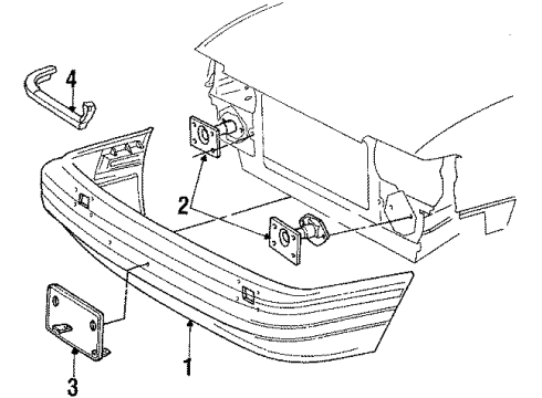 1989 Ford Escort Bumper Assembly - Front Diagram 2 - Thumbnail