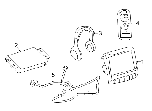 2011 Lincoln MKT Entertainment System Components Diagram