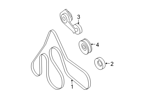 2003 Lincoln Navigator Belts & Pulleys Diagram