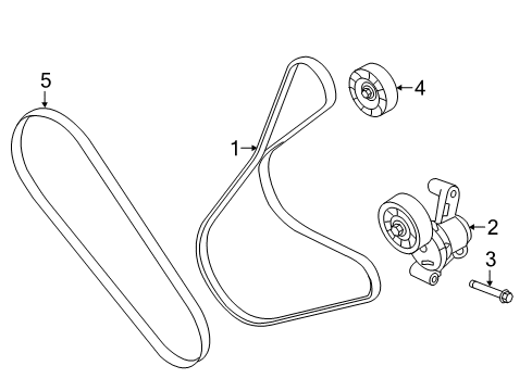 2013 Ford Explorer Belts & Pulleys Diagram