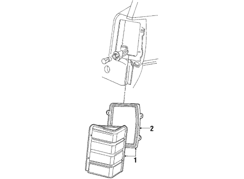 1988 Ford Escort Tail Lamps Diagram 3 - Thumbnail