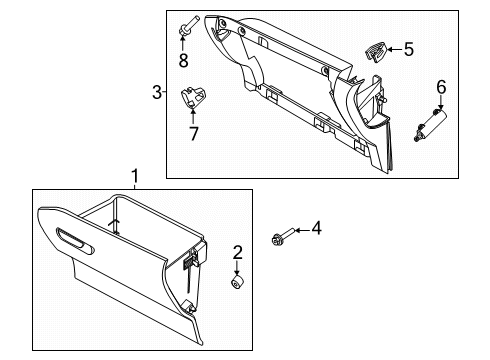 2024 Ford Bronco Sport Glove Box Diagram