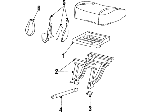 2000 Lincoln Navigator Rear Seat Components Diagram 4 - Thumbnail