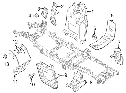 2025 Ford F-250 Super Duty Frame & Components Diagram 3 - Thumbnail