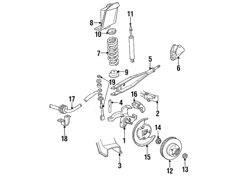 1984 Ford E-350 Econoline Front Brakes Diagram