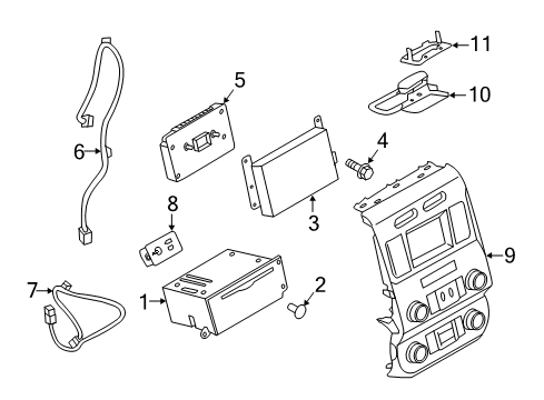2016 Ford F-150 Cable, Upper Diagram for FL3Z-14D202-A