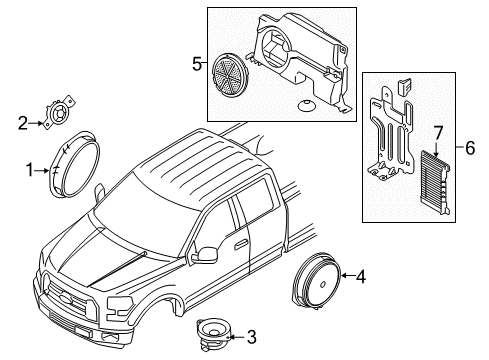 2022 Ford F-350 Super Duty Sound System Diagram 3 - Thumbnail