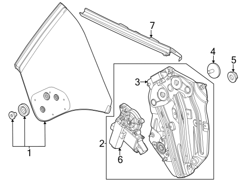 2025 Ford Mustang Glass & Hardware - Quarter Panel Diagram