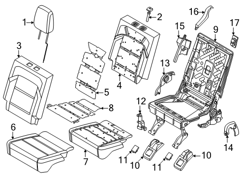 2025 Lincoln Navigator Third Row Seats Diagram 2 - Thumbnail