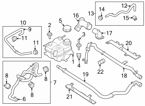 2025 Ford Mustang Heater Core & Control Valve Diagram