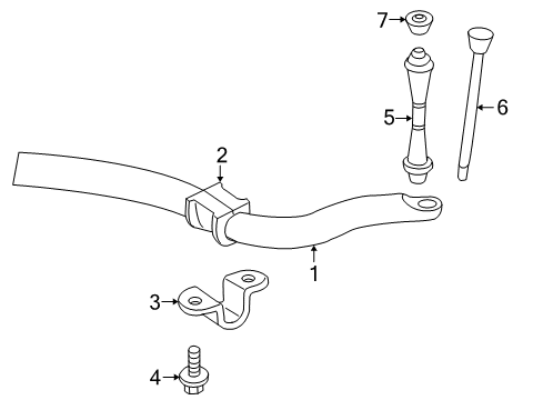 2004 Ford Explorer Stabilizer Bar & Components Diagram 3 - Thumbnail
