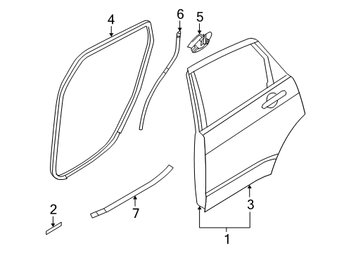 2011 Ford Focus Door & Components Diagram 2 - Thumbnail