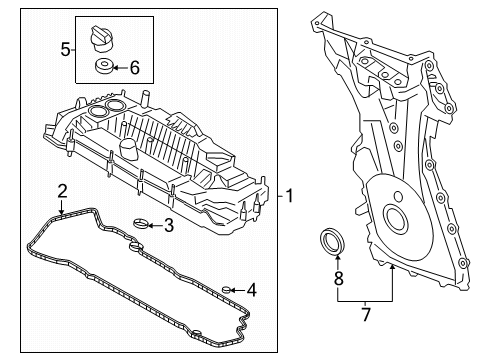 2025 Ford Maverick Valve & Timing Covers Diagram