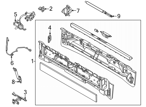 2025 Ford Expedition Gate & Hardware Diagram