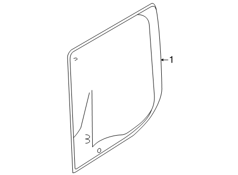 2025 Ford Transit-150 Glass & Hardware - Back Door Diagram