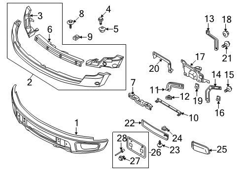 2010 Ford F-150 Bumper & Components - Front Diagram