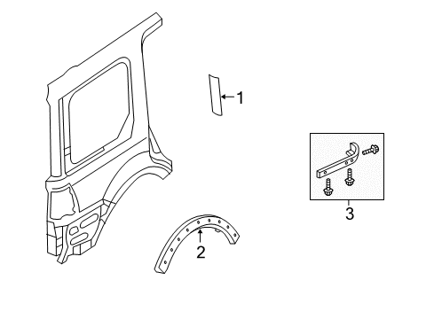 2003 Lincoln Navigator Exterior Trim - Quarter Panel Diagram