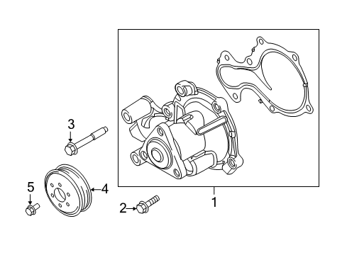 2015 Ford Focus Water Pump Bolt Diagram for CM5Z-00812-F