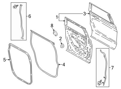 2020 Lincoln Navigator Door & Components Diagram 2 - Thumbnail