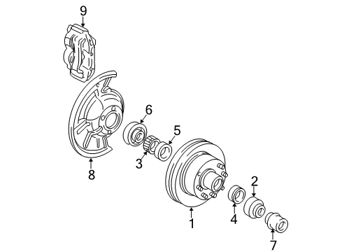 2006 Ford E-150 Front Brakes Diagram