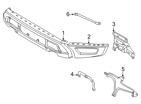 2024 Ford F-150 Bumper & Components - Front Diagram 6 - Thumbnail