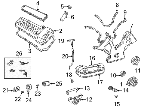 2006 Lincoln LS Filler Pipe Diagram for XW4Z-6763-AA