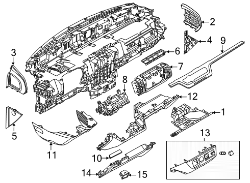 2025 Ford Expedition Instrument Panel Components Diagram 2 - Thumbnail
