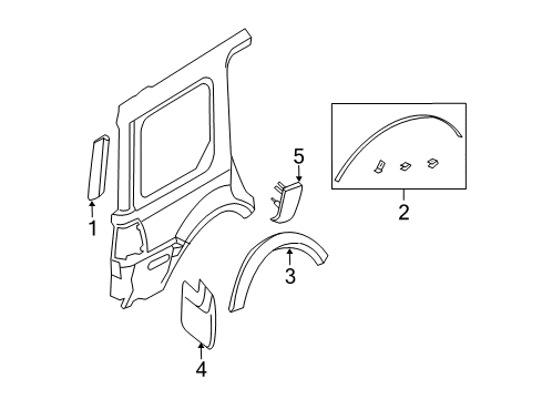2004 Ford Expedition Exterior Trim - Quarter Panel Diagram