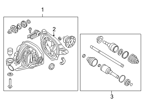 2003 Lincoln Aviator Axle Housing - Rear Diagram