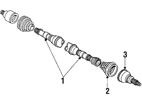 1985 Mercury Lynx Axle Shaft - Front Diagram 2 - Thumbnail
