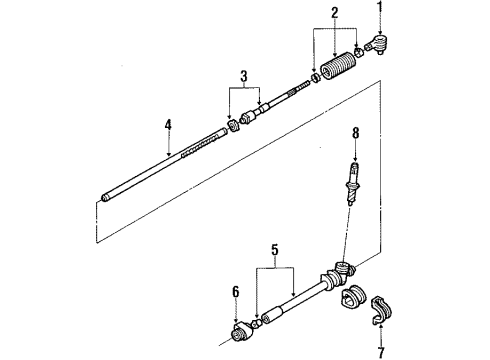 1988 Ford Festiva Steering Gear & Linkage Diagram