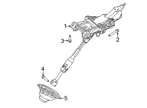 2016 Lincoln MKC Steering Column Assembly Diagram 2 - Thumbnail