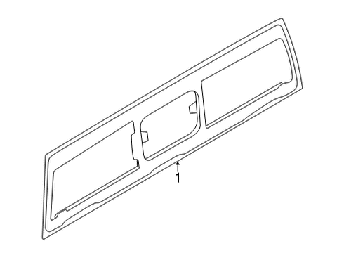 2024 Ford Maverick Glass & Hardware - Back Glass Diagram 3 - Thumbnail