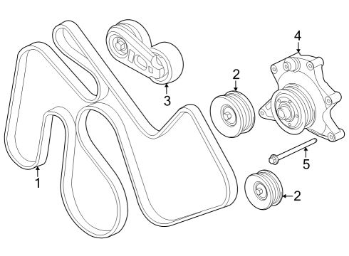 2024 Ford F-350 Super Duty Belts & Pulleys - Belts Diagram 2 - Thumbnail