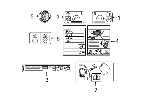 2011 Mercury Mariner Information Labels Diagram