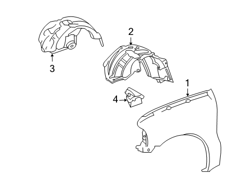 2000 Ford Excursion Fender & Components Diagram