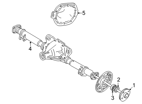 2008 Ford Crown Victoria Axle Housing - Rear Diagram