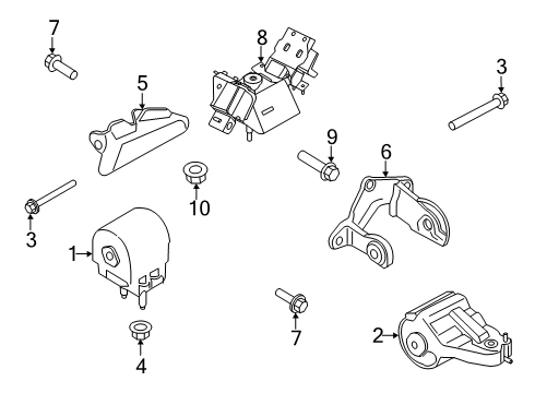 2025 Lincoln Navigator Engine & Trans Mounting Diagram