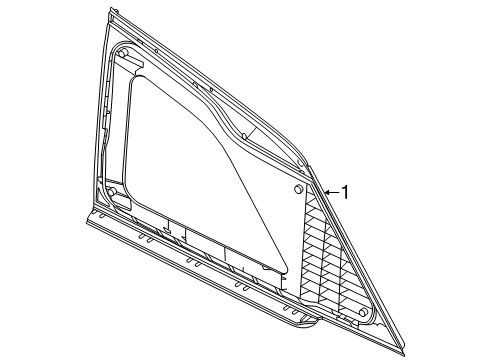 2024 Lincoln Nautilus Glass & Hardware - Quarter Panel Diagram
