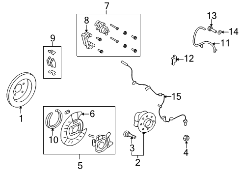 2008 Lincoln MKX Pad - Brake Diagram for 7U2Z-2V200-D