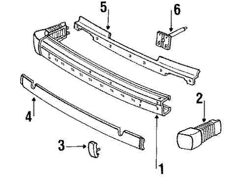 1985 Mercury Topaz Front Bumper Diagram