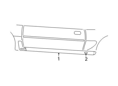 2000 Ford Mustang Exterior Trim - Pillars Diagram