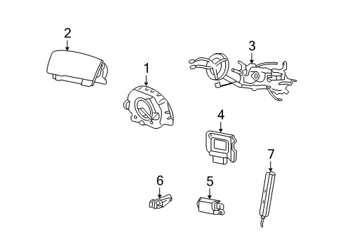 2008 Ford Crown Victoria Air Bag Components Diagram