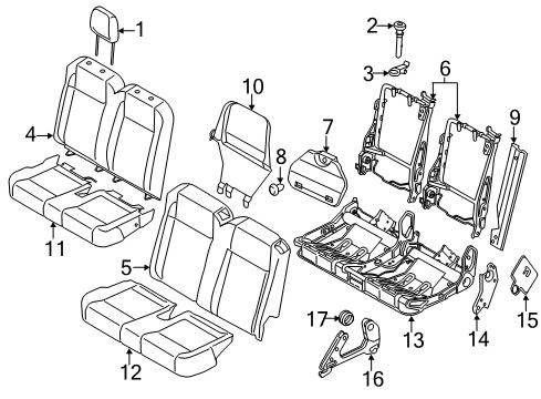 2017 Ford Transit-350 Second Row Seats Diagram 3 - Thumbnail